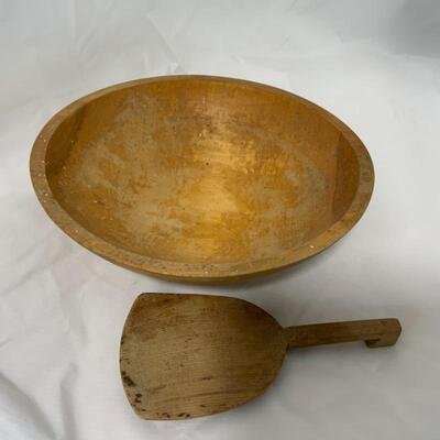 .114. VINTAGE | Wood Bowl | Butter Paddle