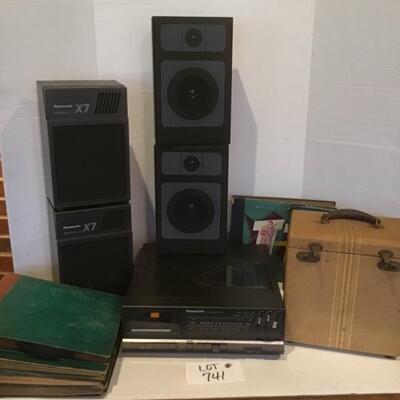 H - 741 Vintage Panasonic Turntable & Stereo & Vintage Vinyls  