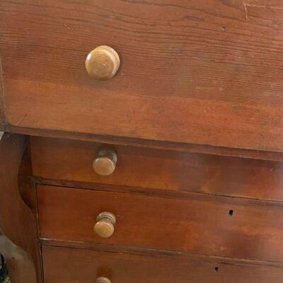 Mahogany Empire-Style footed Dresser 