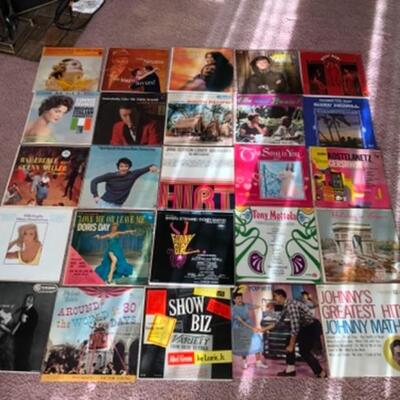 Lot 26. Lot of 1950s to 60s LPsâ€”25 albums (33 RPM long play)--$45