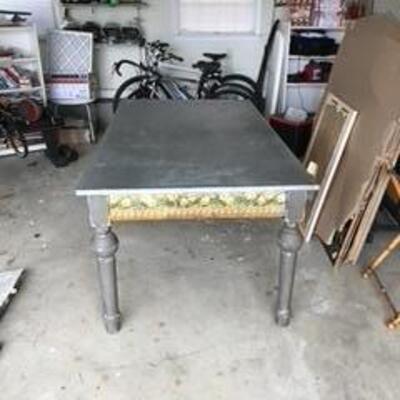 Metal Top Dining Table