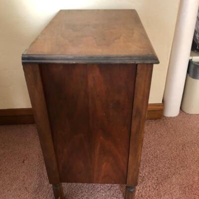 Lot 31. Small table with folding top (22â€x14â€x28â€)--$25