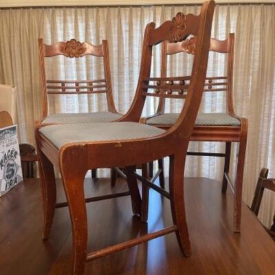 Lot 35. Four mahogany chairs (Northwest Chairs Co. 1930s)--$40