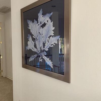 Z Gallerie Blue Background Images with Silver Frames 