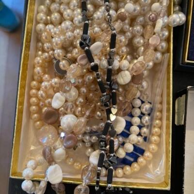 Lot 64. Large assortment of vintage costume jewelry--$75