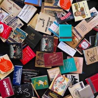 Lot 65. Large collection of vintage matchbooks (mid-century)--$35