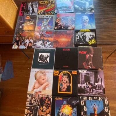 Lot 68. Lot of 20 records; vintage vinyl, 1980s hard rock--$40