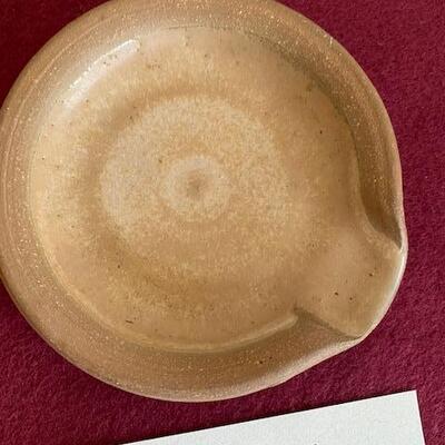 Lot 57 - Stoneware Pottery bowl with spout