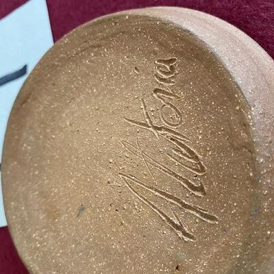 Lot 57 - Stoneware Pottery bowl with spout