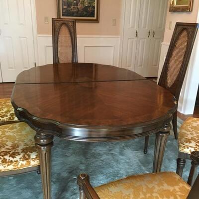 Set of 6 Dining Chairs, 4 side, 2 arm
