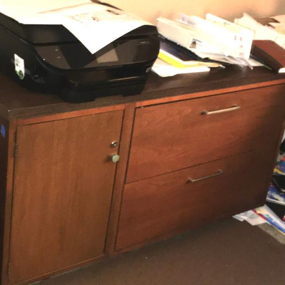 Credenza with filing drawers and Locked Storage