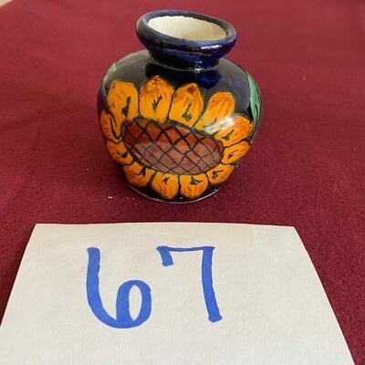 Lot 67 - Stoneware Pottery Sunflower Vase