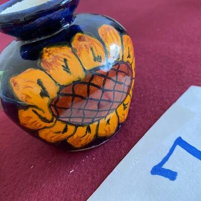 Lot 67 - Stoneware Pottery Sunflower Vase
