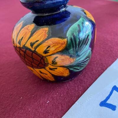 Lot 67 - Stoneware Pottery Sunflower Vase
