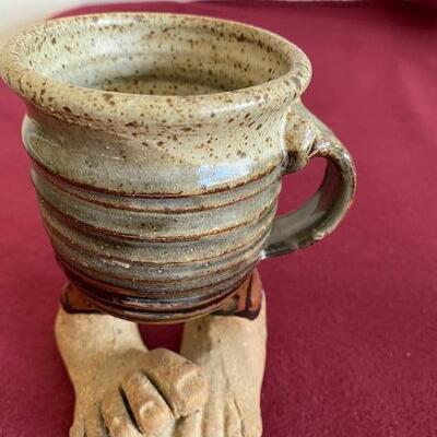 Lot 68 - Stoneware Pottery Mug with Feet