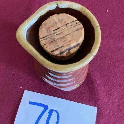 Lot 70 - Stoneware Pottery Saki Bottle
