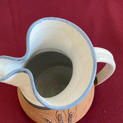 Lot 77- Stoneware Pottery Pitcher Steve Ashley