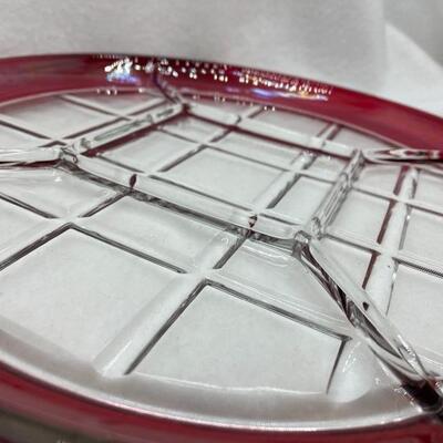 Ruby Glass Tray