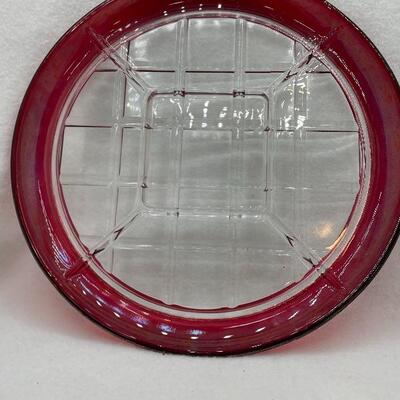 Ruby Glass Tray