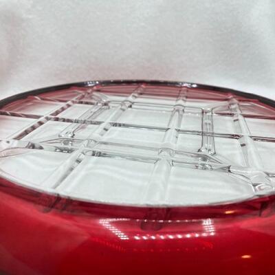 Ruby Glass Tray