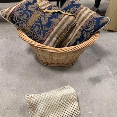 #199 Pillows, Basket and Rug Stopper