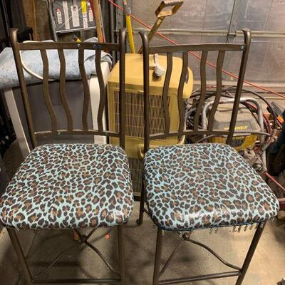 #204 Blue Leopard Chairs
