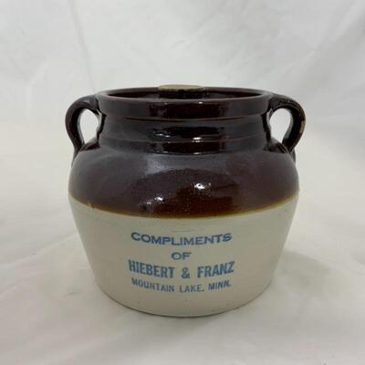 .129. VINTAGE | Red Wing | Hiebert & Franz Bean Pot | Mountain Lake, MN