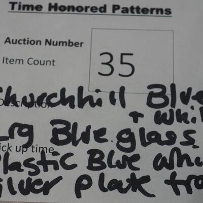 Lot 35 Churchill Blue white china