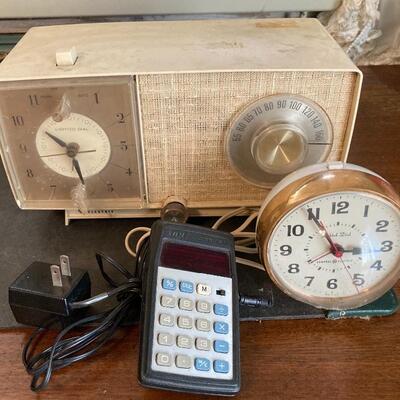 K-884 Vintage General Electric Alarm Clock and Clock Radio Vintage APF Calculator 