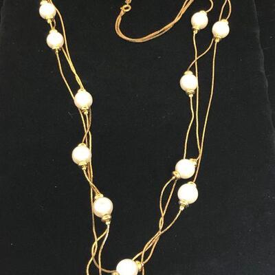 Lot 8 - Multi-Strand Necklace with Faux Pearls