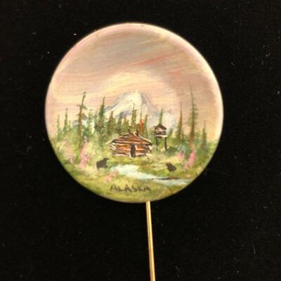 Lot 19 - Hand Painted Alaska Stick Pin