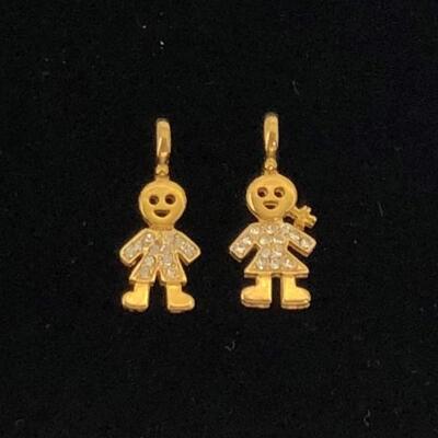 Lot 20 - Girl Charm and Boy Charm