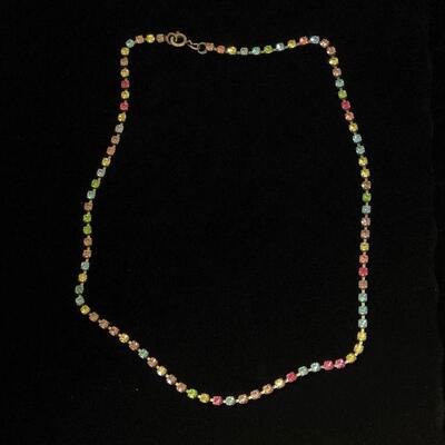 Lot 28 - Multi-Colored Glass Stone Necklace