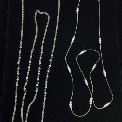 Lot 33 - Two Silver Tone Necklaces