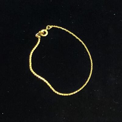 Lot 35 - Seed Bead Necklace and Gold Tone Bracelet