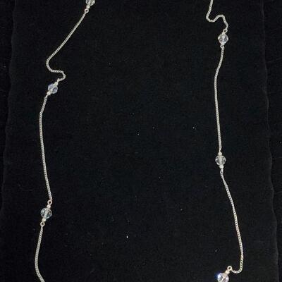 Lot 36 - Avon Silver Tone with Glass Bead Necklace