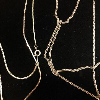 Lot 43 - Two Silver Tone Necklaces with Hearts