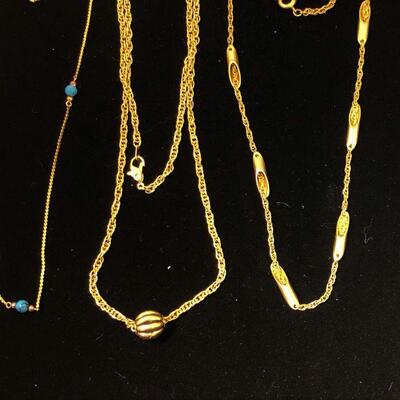 Lot 46 - Three Gold Tone Necklaces