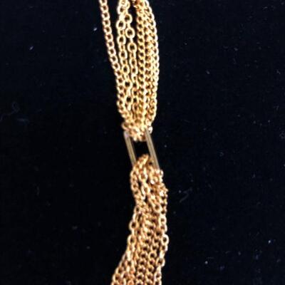 Lot 51 - Multi-Strand Gold Tone Necklace