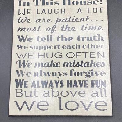 In This House Quote Wall Sign YD#012-1120-00096