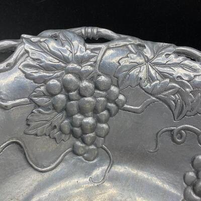 Arthur Court Aluminum Grapevine Pattern Fruit Bowl YD#016-1120-00072