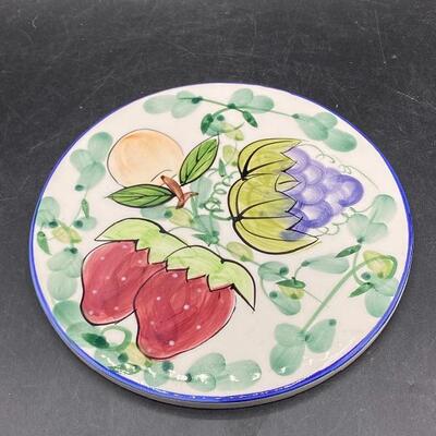 Ceramic Round Fruit Painted Trivet YD#016-1120-00073