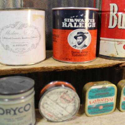 Vintage Tins - Coffee, Tobacco, and Kitchen - QTY 11