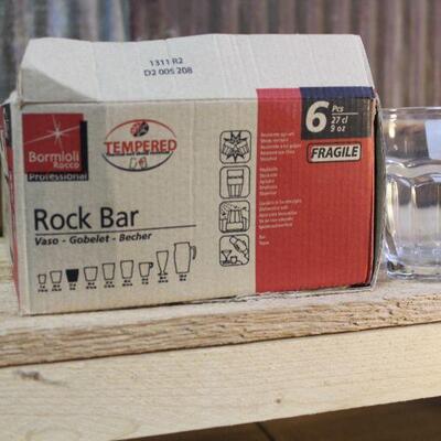 Tempered Bormioli Rocco Rock Bar Glass 6 in a Set