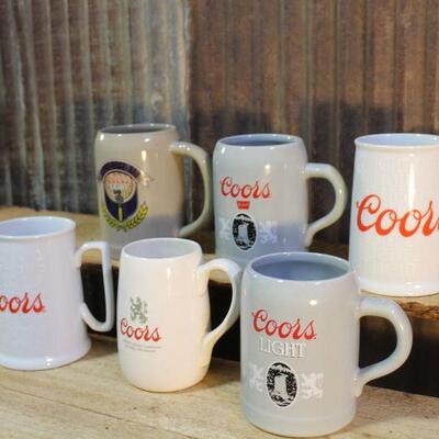 Various Coors & Coors Light Steins / Mugs, GERZ - QTY 6