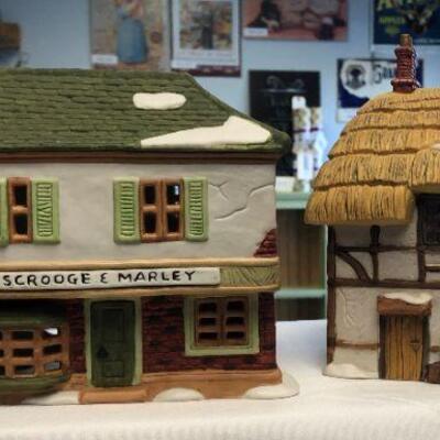 Dept 56 Dickens Village Christmas Village Houses / Buildings - QTY 7