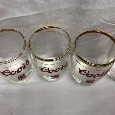 Vintage Coors Lowenbrau Lion Tasting Glass - QTY 5