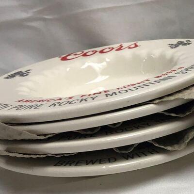 Vintage Coors Coasters - Ashtrays, Porcelain - QTY 4