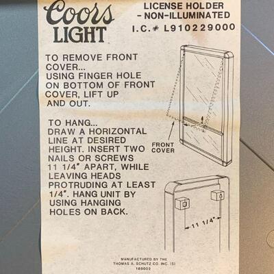 Vintage 1980s Coors Light Menu Board
