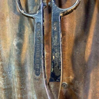 Vintage Forged Steel Tin Snips - QTY 3